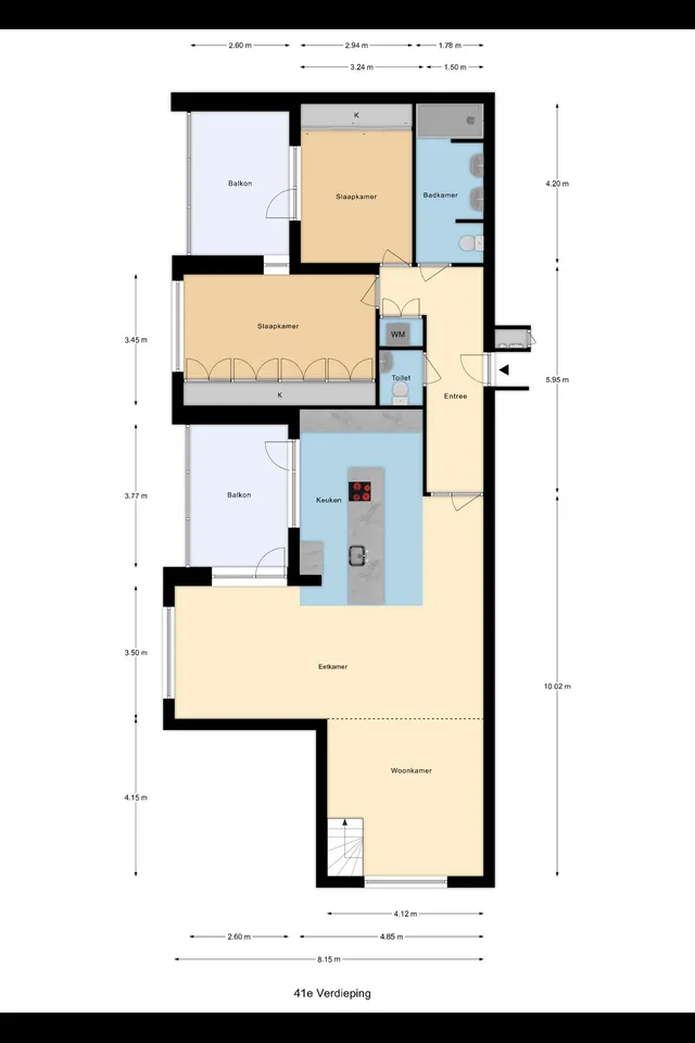 Plattegrond 1 van Van der Hoevenplein 232