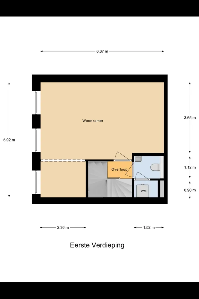 Plattegrond 2 van Binnen Kalkhaven 11