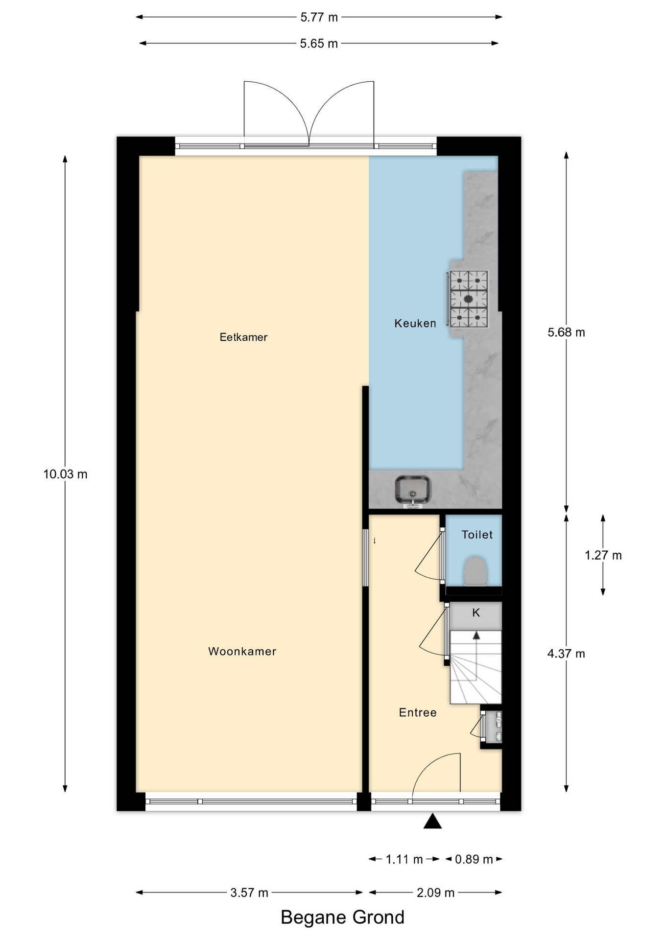 Plattegrond 1 van Leliestraat 21