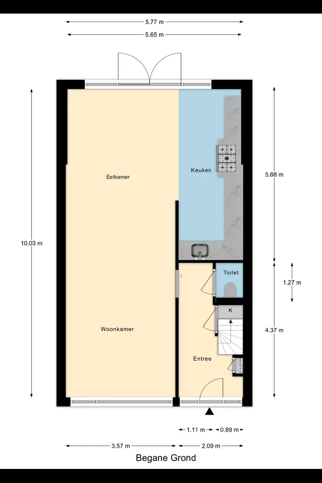 Plattegrond 1 van Leliestraat 21