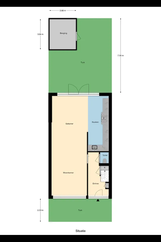Plattegrond 4 van Leliestraat 21