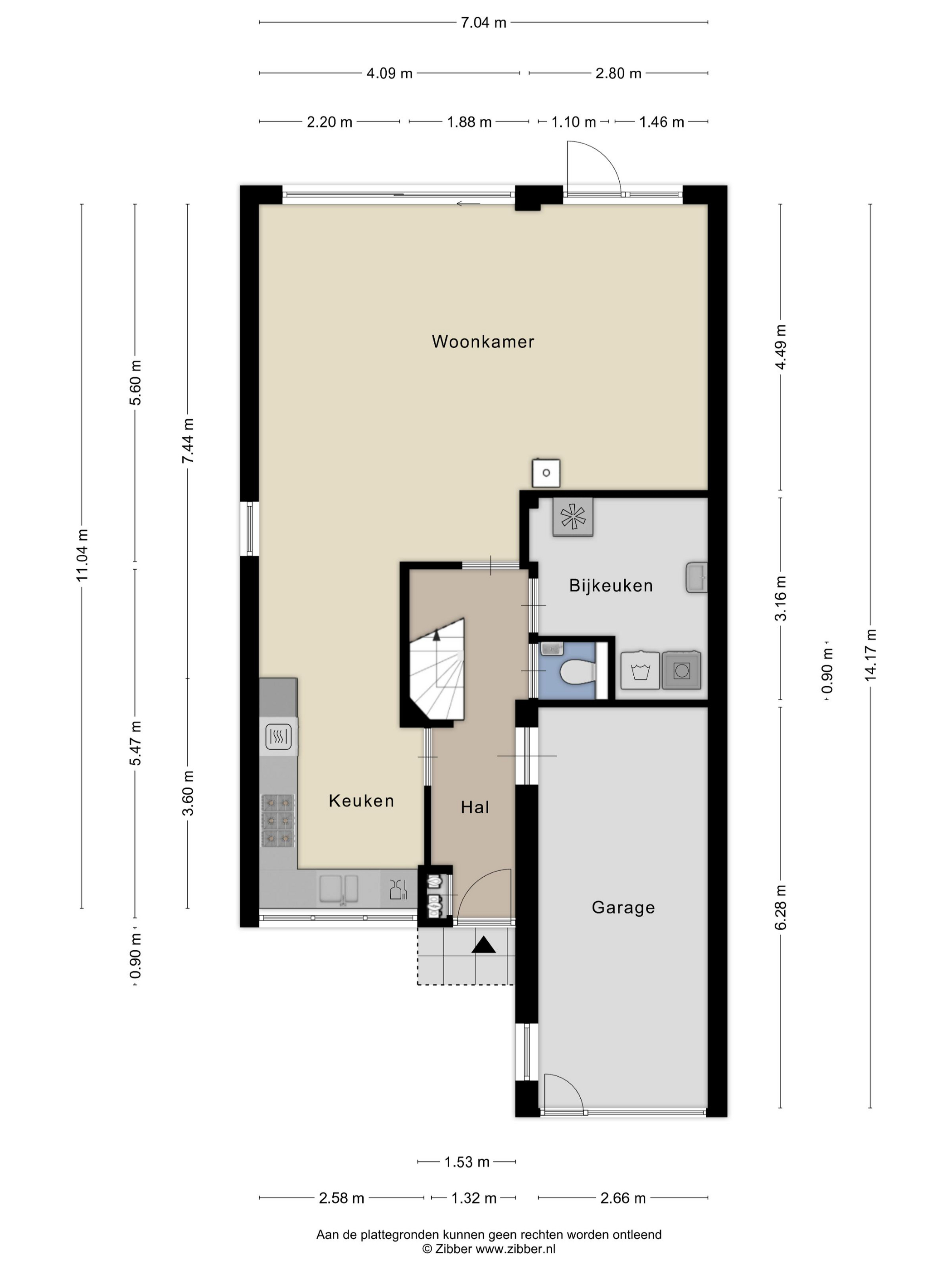 Plattegrond 1 van Burgemeester Doormanstraat 30f