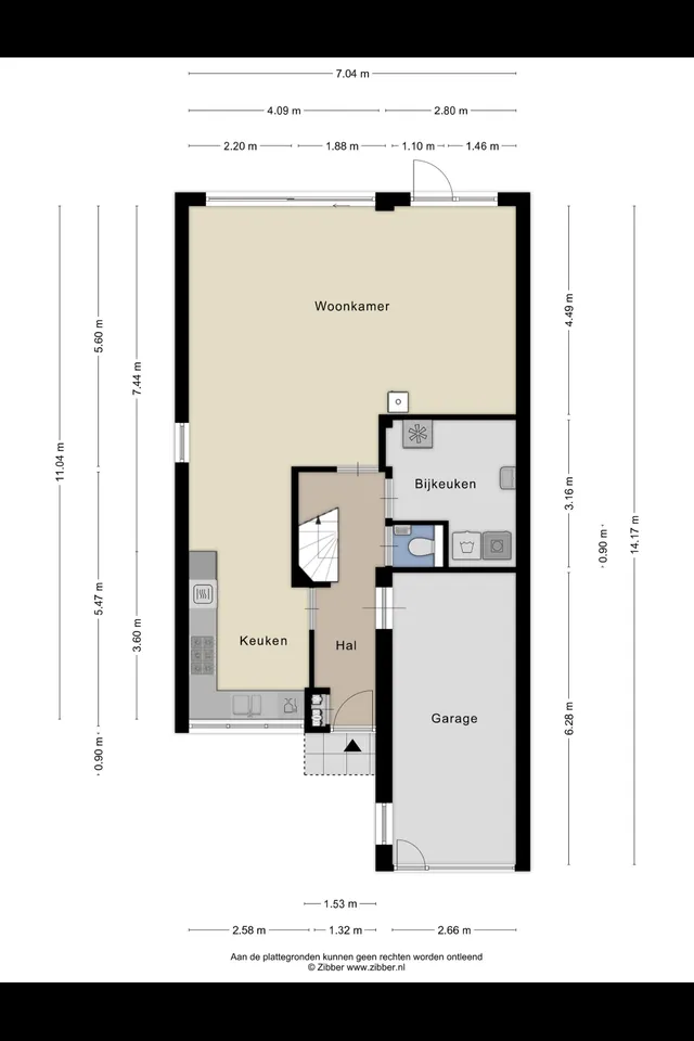 Plattegrond 1 van Burgemeester Doormanstraat 30f