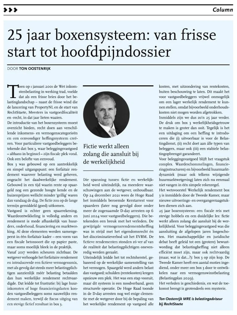 25 jaar boxensysteem: van frisse start tot hoofdpijndossier