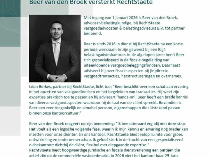 Portretfoto van Beer van den Broek, Partner · Advocaat / Belastingkundige