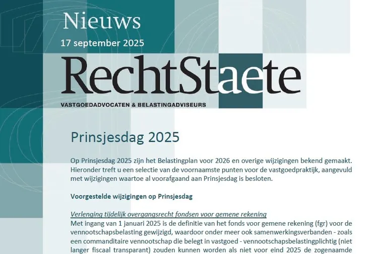 Nieuwsbrief Prinsjesdag 2025