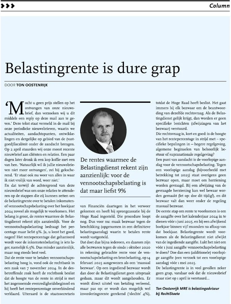 Portretfoto van Ton Oostenrijk, Partner aandeelhouder · Advocaat / Belastingkundige