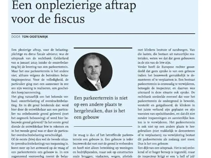 Een onplezierige aftrap voor de fiscus