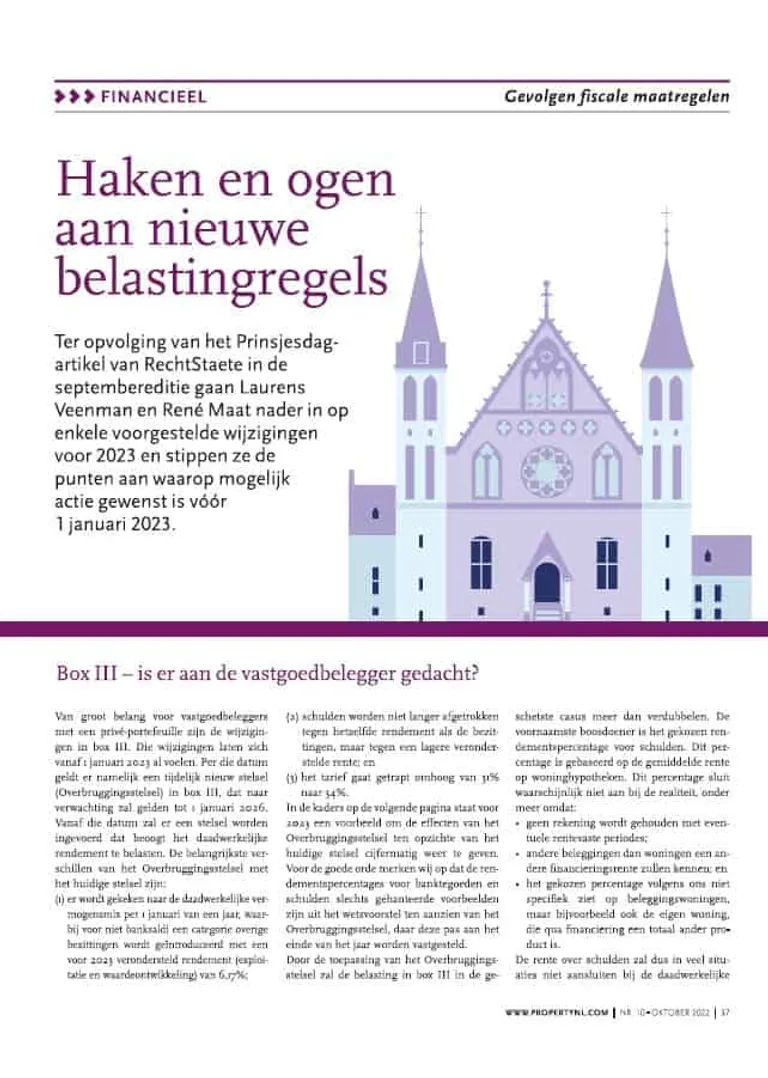 Haken en ogen aan nieuwe belastingregels