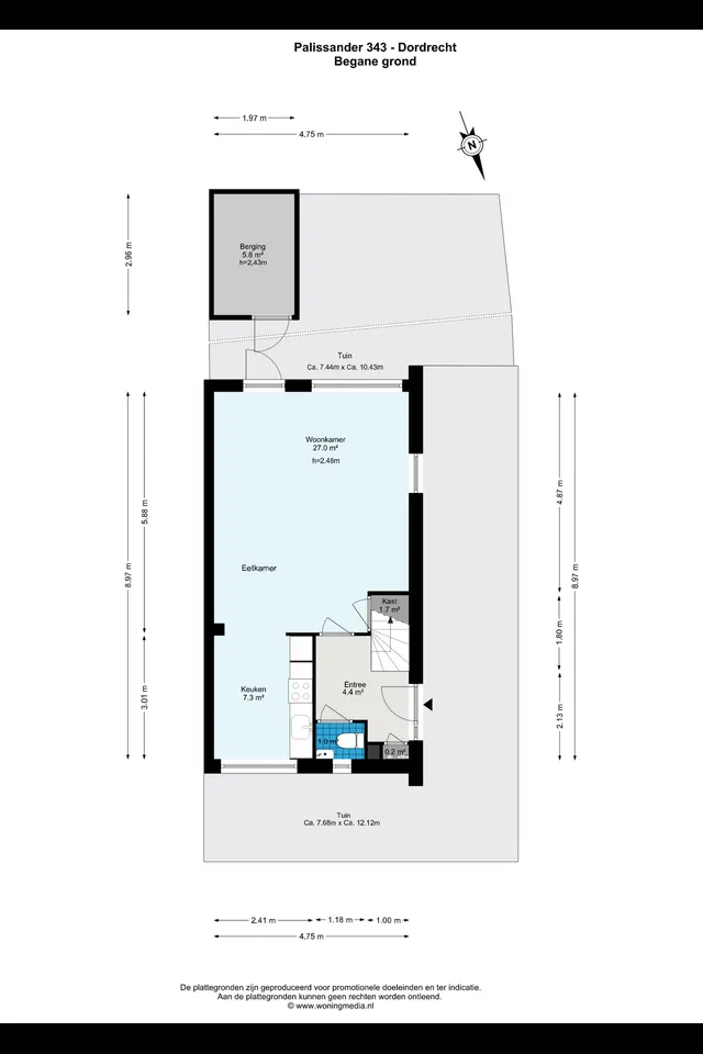 Plattegrond 2 van Palissander 343