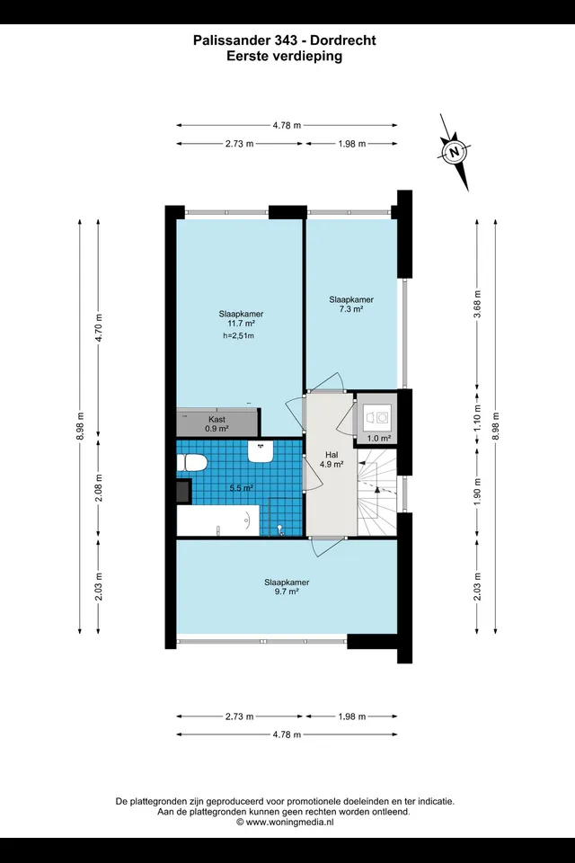 Plattegrond 3 van Palissander 343