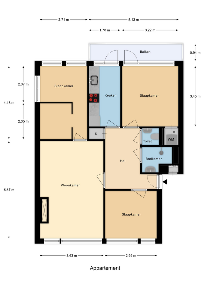 Plattegrond 1 van Teldersweg 203