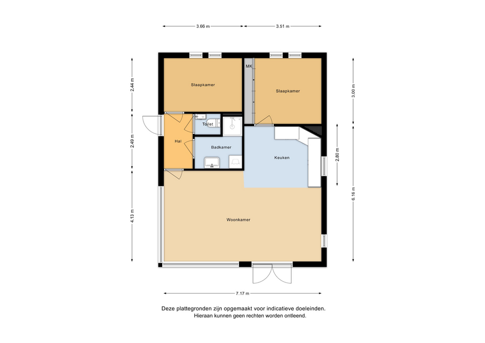 Plattegrond 1 van Klein Hitland 56