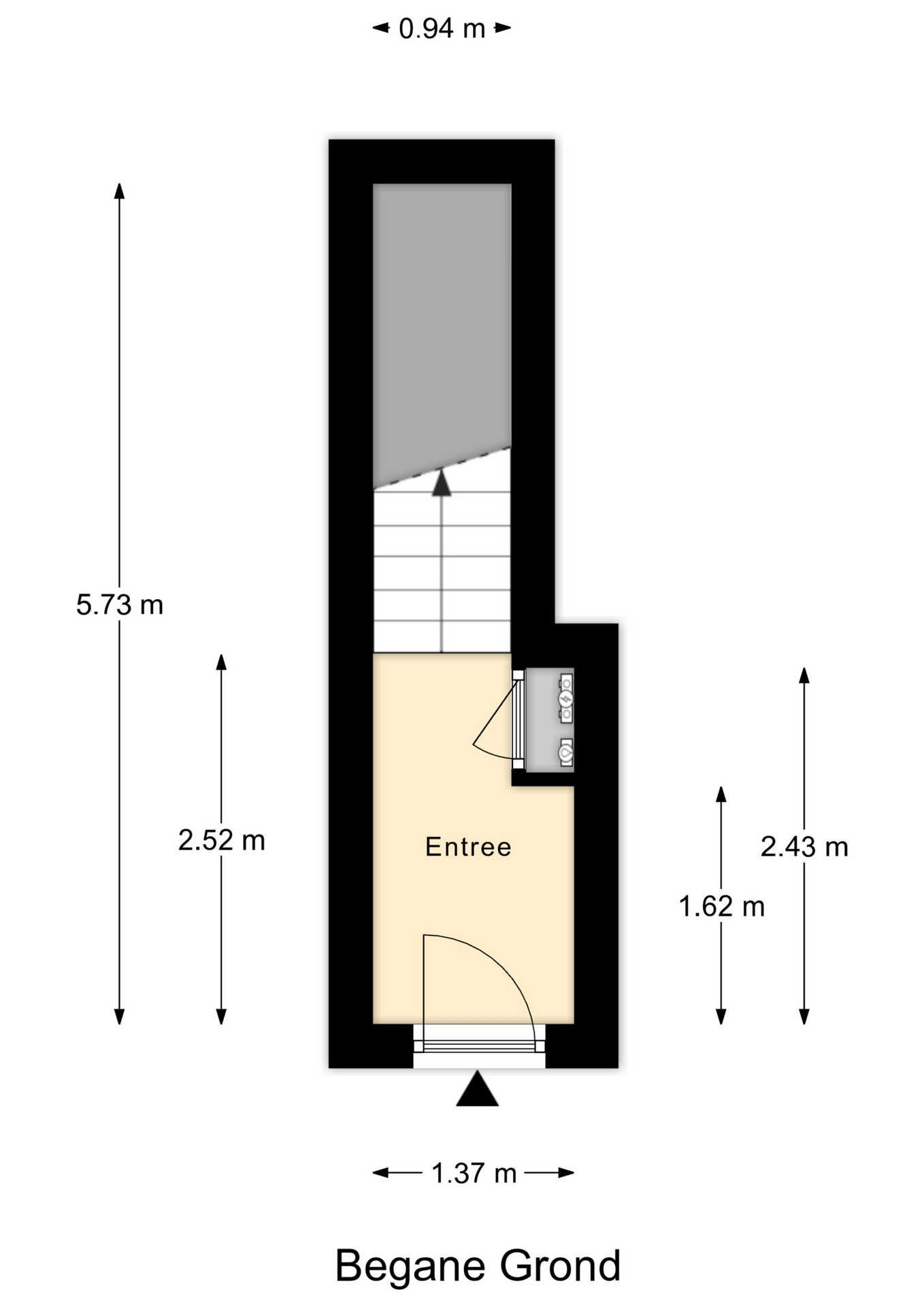 Plattegrond 1 van Dorpsweg 41b