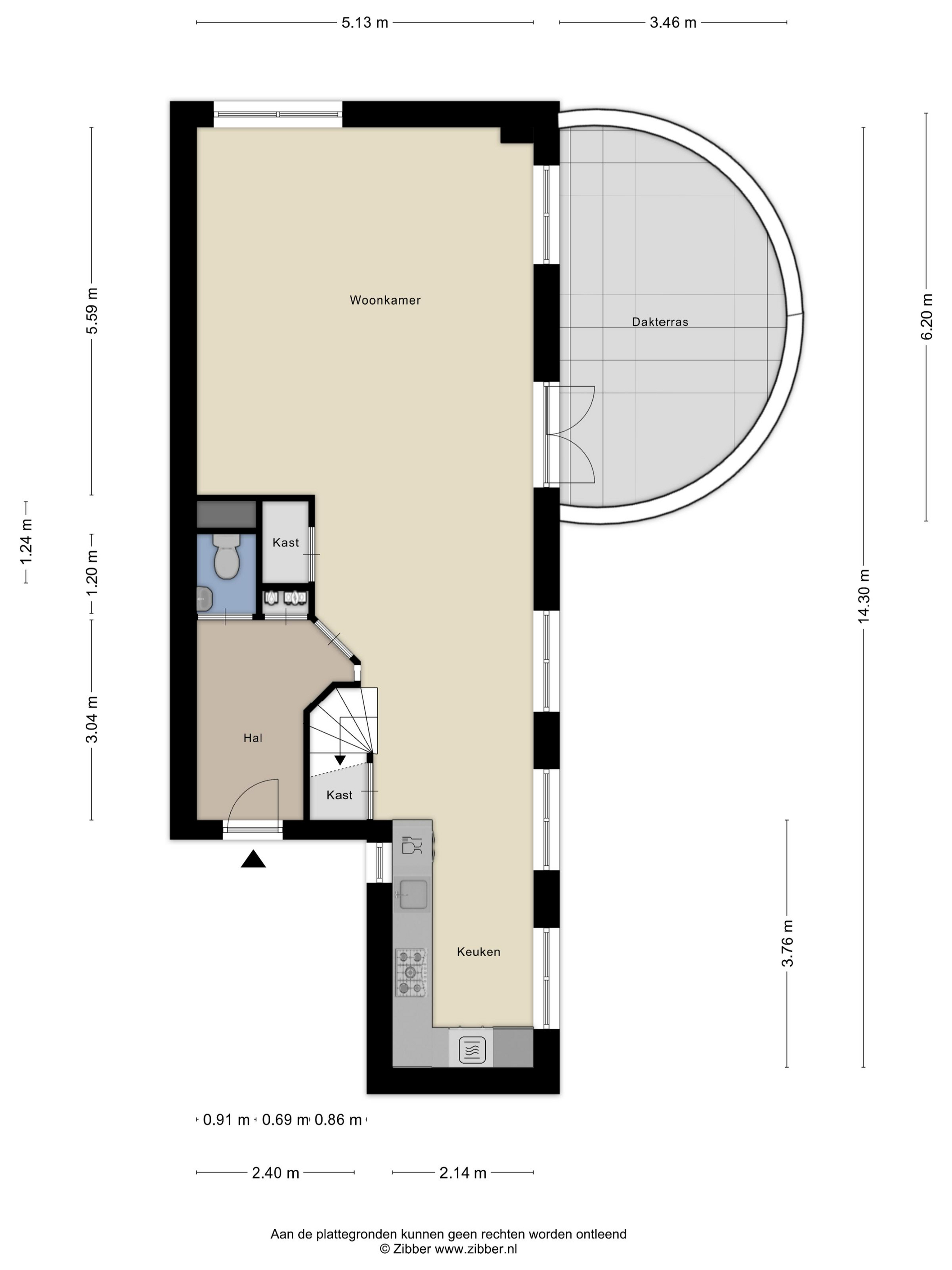 Plattegrond 1 van Regentesseplantsoen 51