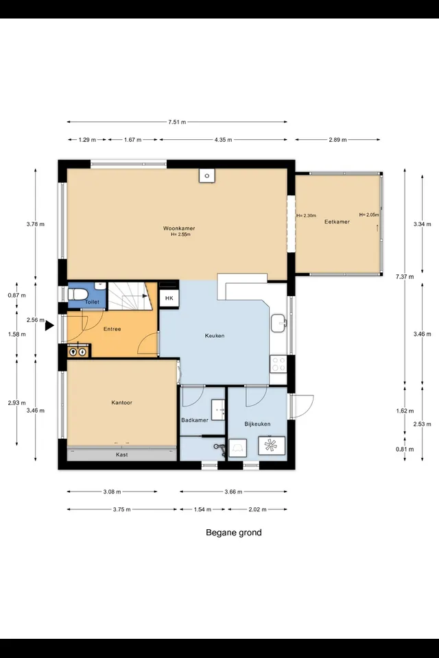 Plattegrond 3 van Albert van 't Hartweg 36