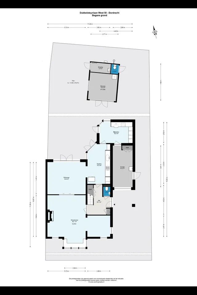 Plattegrond 2 van Dubbelsteynlaan West 50