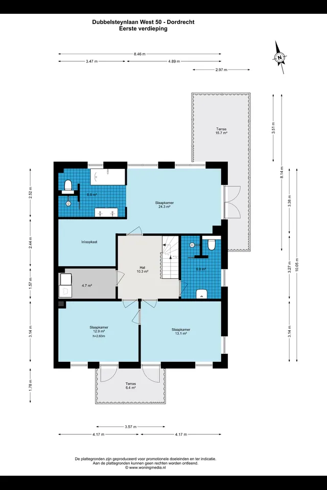 Plattegrond 3 van Dubbelsteynlaan West 50