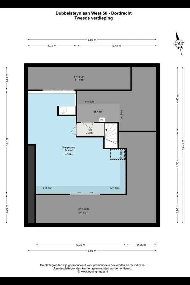 Plattegrond 4 van Dubbelsteynlaan West 50