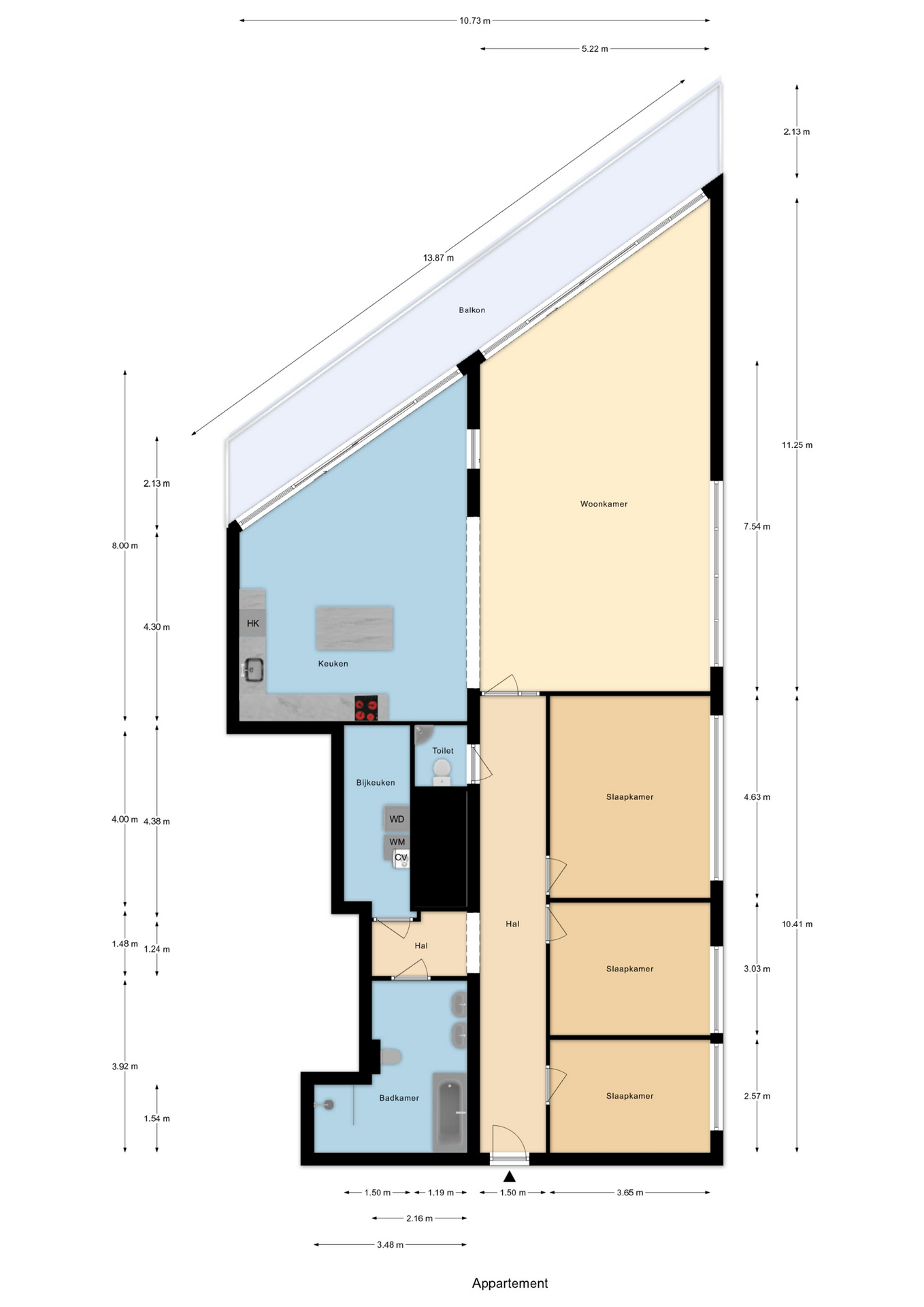 Plattegrond 1 van Hongerlandsedijk 998