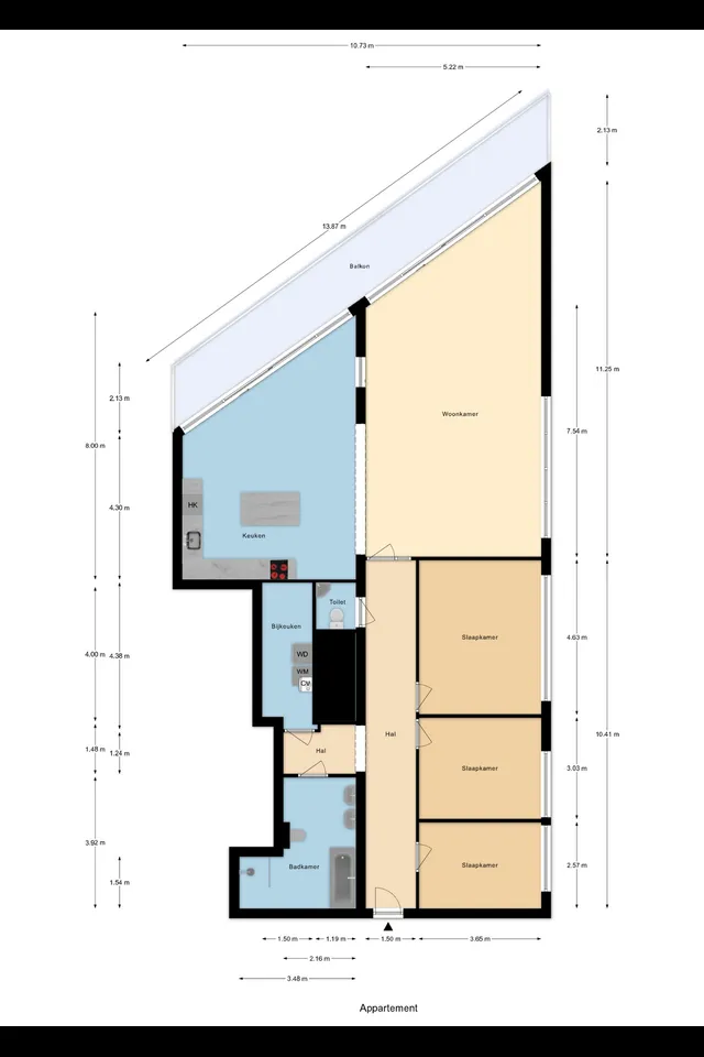 Plattegrond 1 van Hongerlandsedijk 998