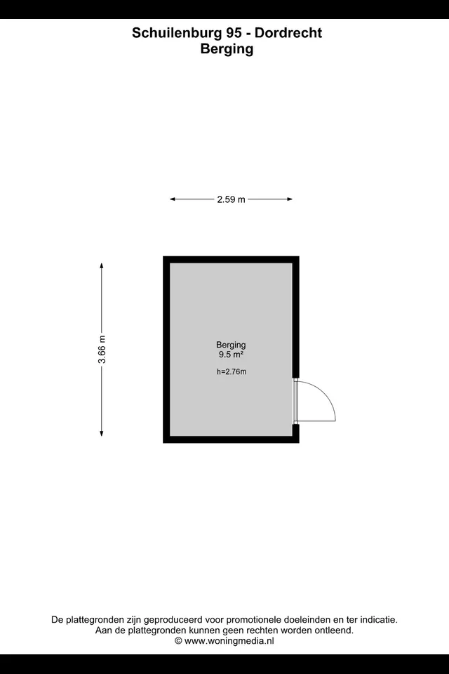 Plattegrond 3 van Schuilenburg 95