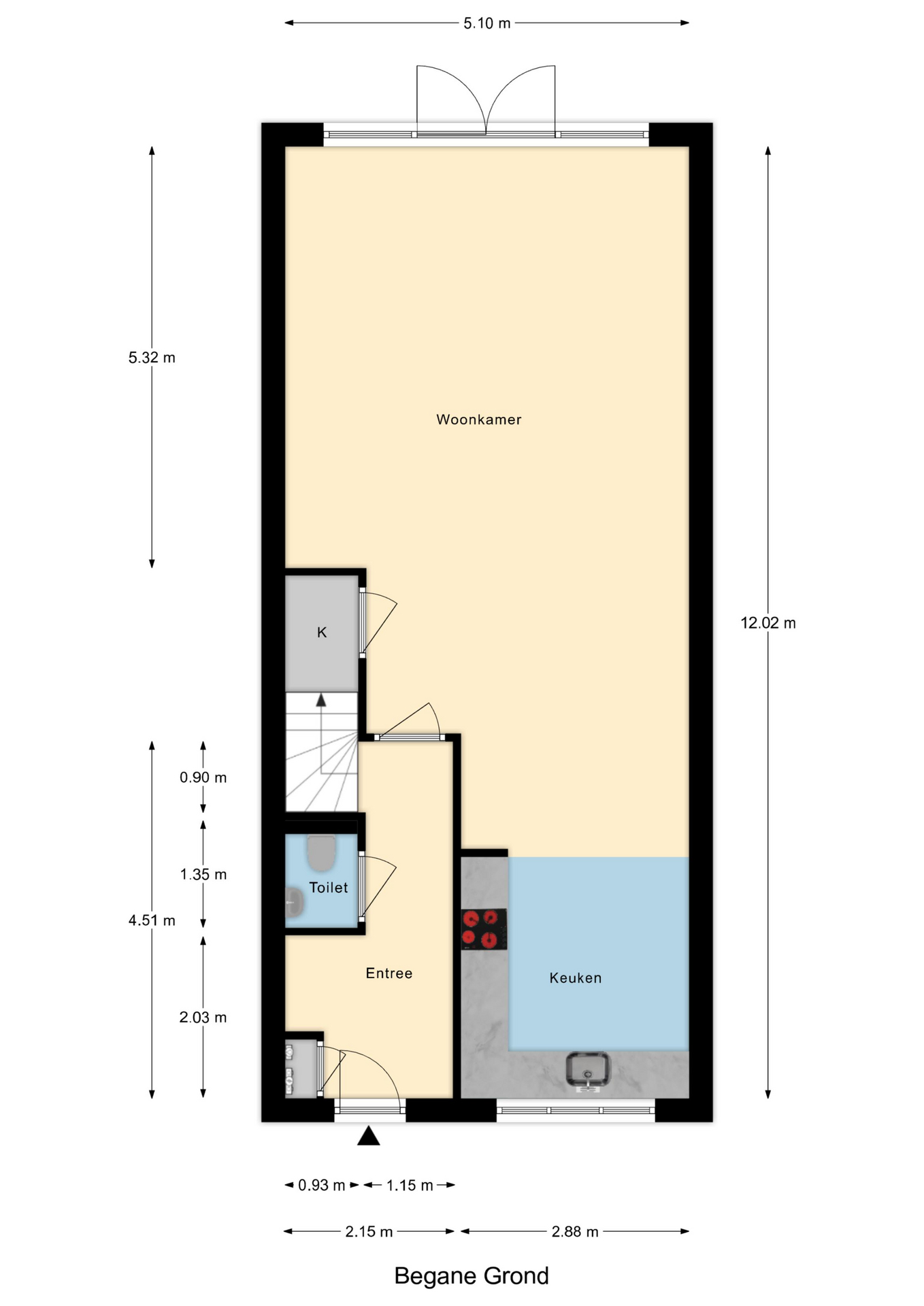Plattegrond 1 van Schuddebeurslaan 26