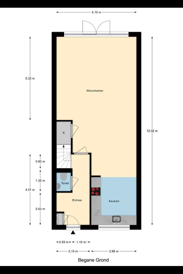 Plattegrond 1 van Schuddebeurslaan 26