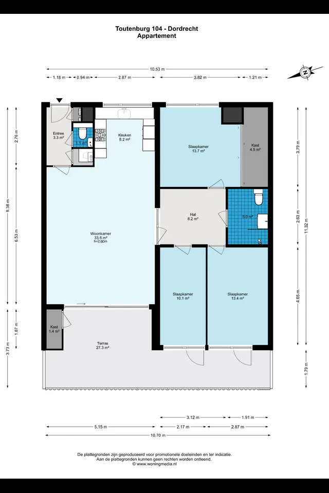 Plattegrond 1 van Toutenburg 104
