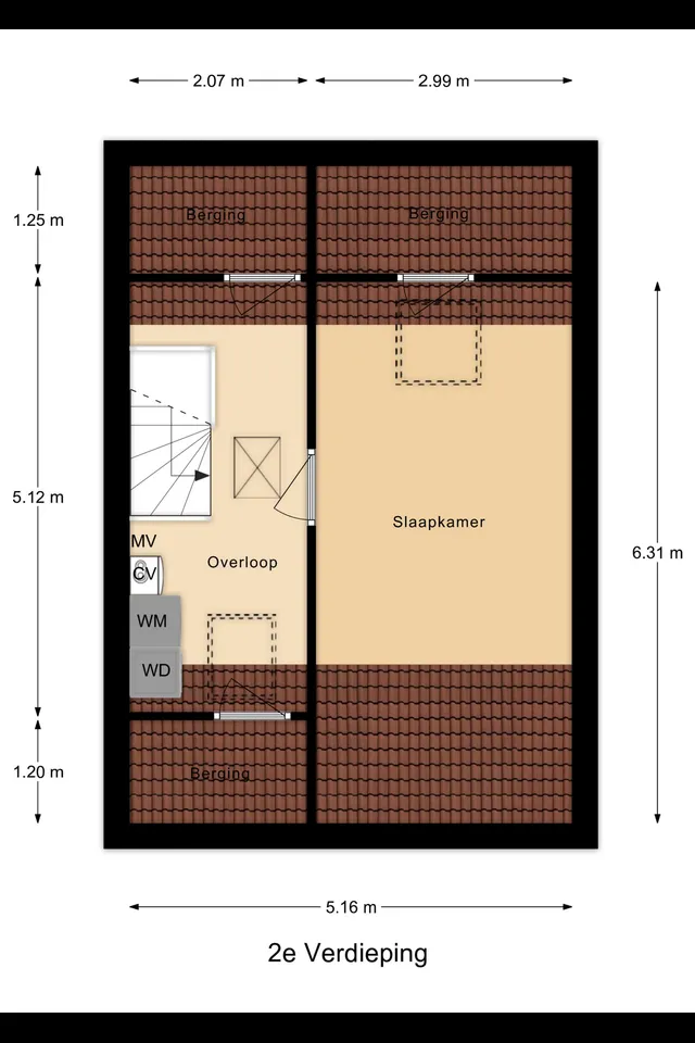 Plattegrond 3 van Honte 12