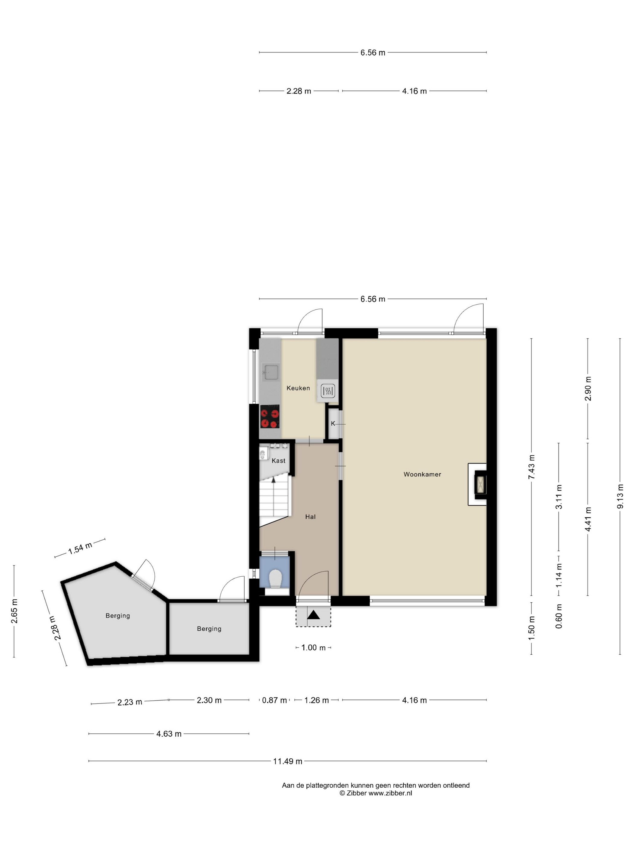 Plattegrond 1 van Rembrandtlaan 15A