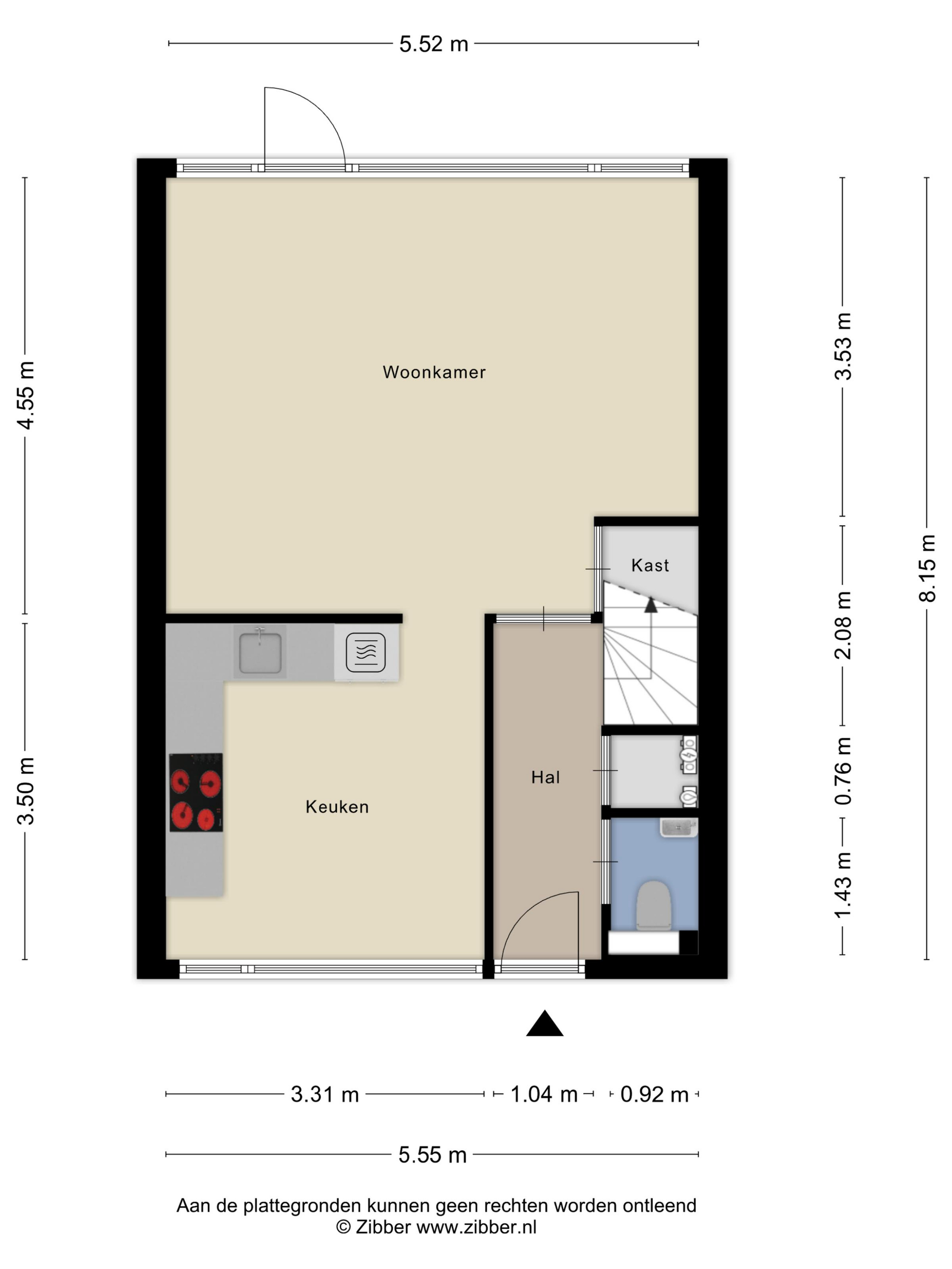 Plattegrond 1 van 't Voorhuis 24