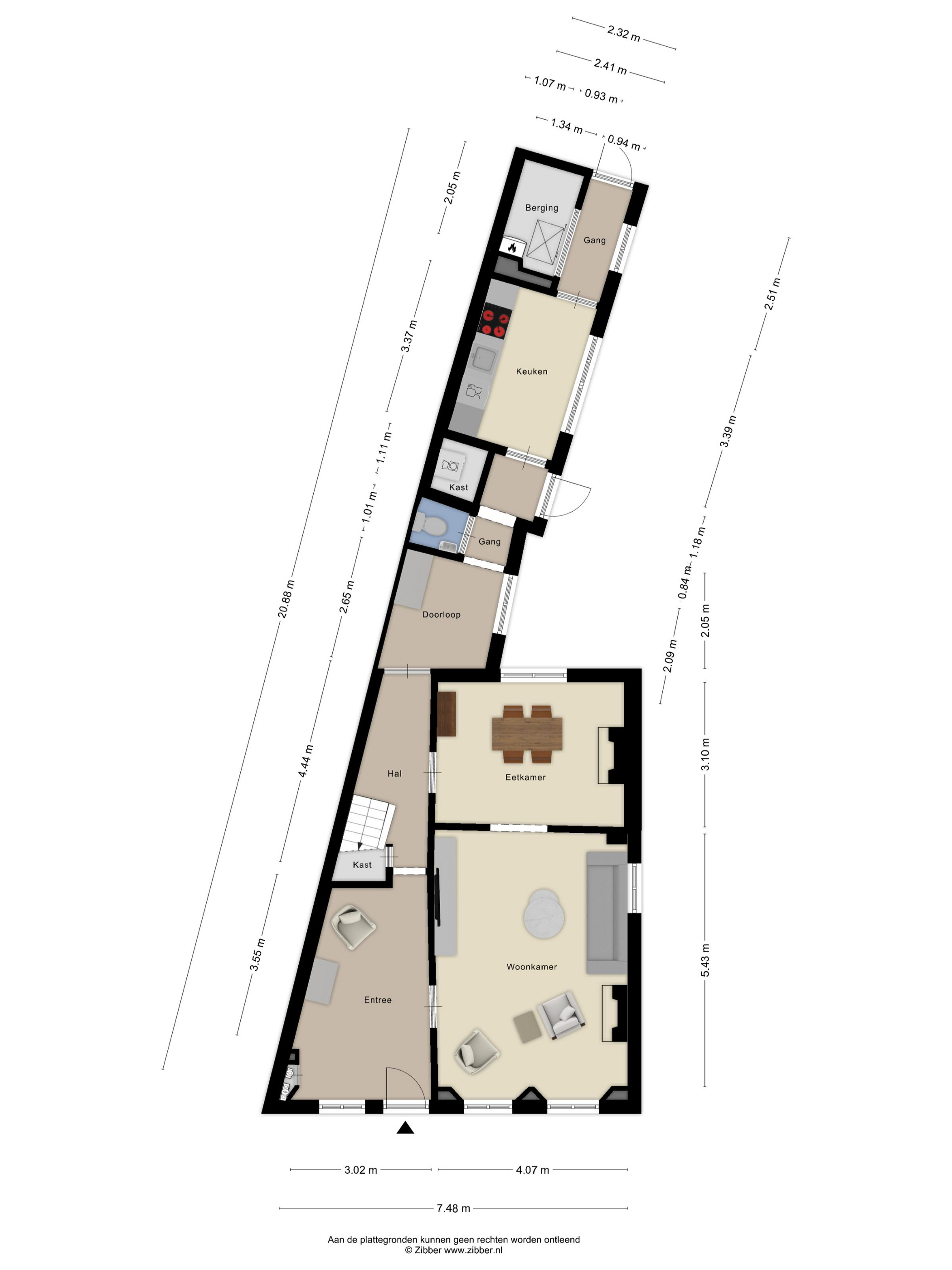 Plattegrond 1 van Zandstraat 35