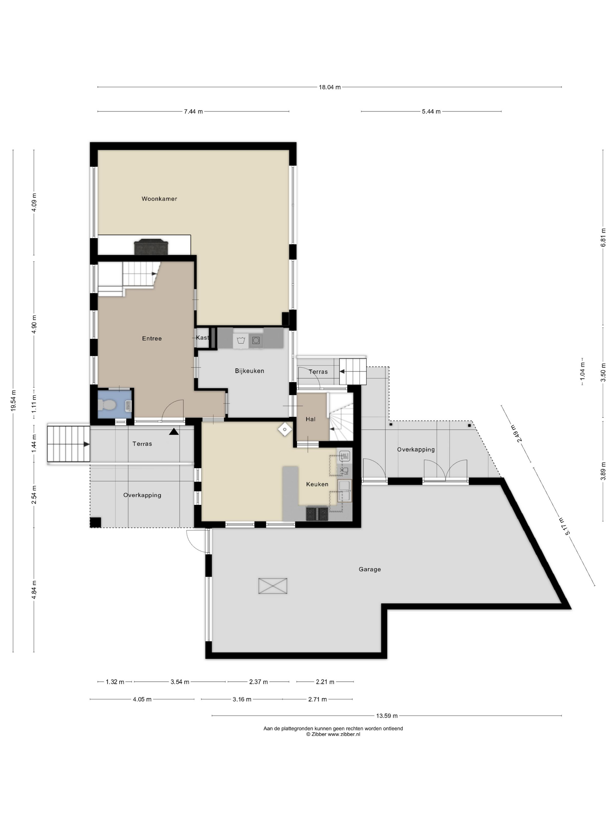 Plattegrond 1 van Barneveldsestraat 1