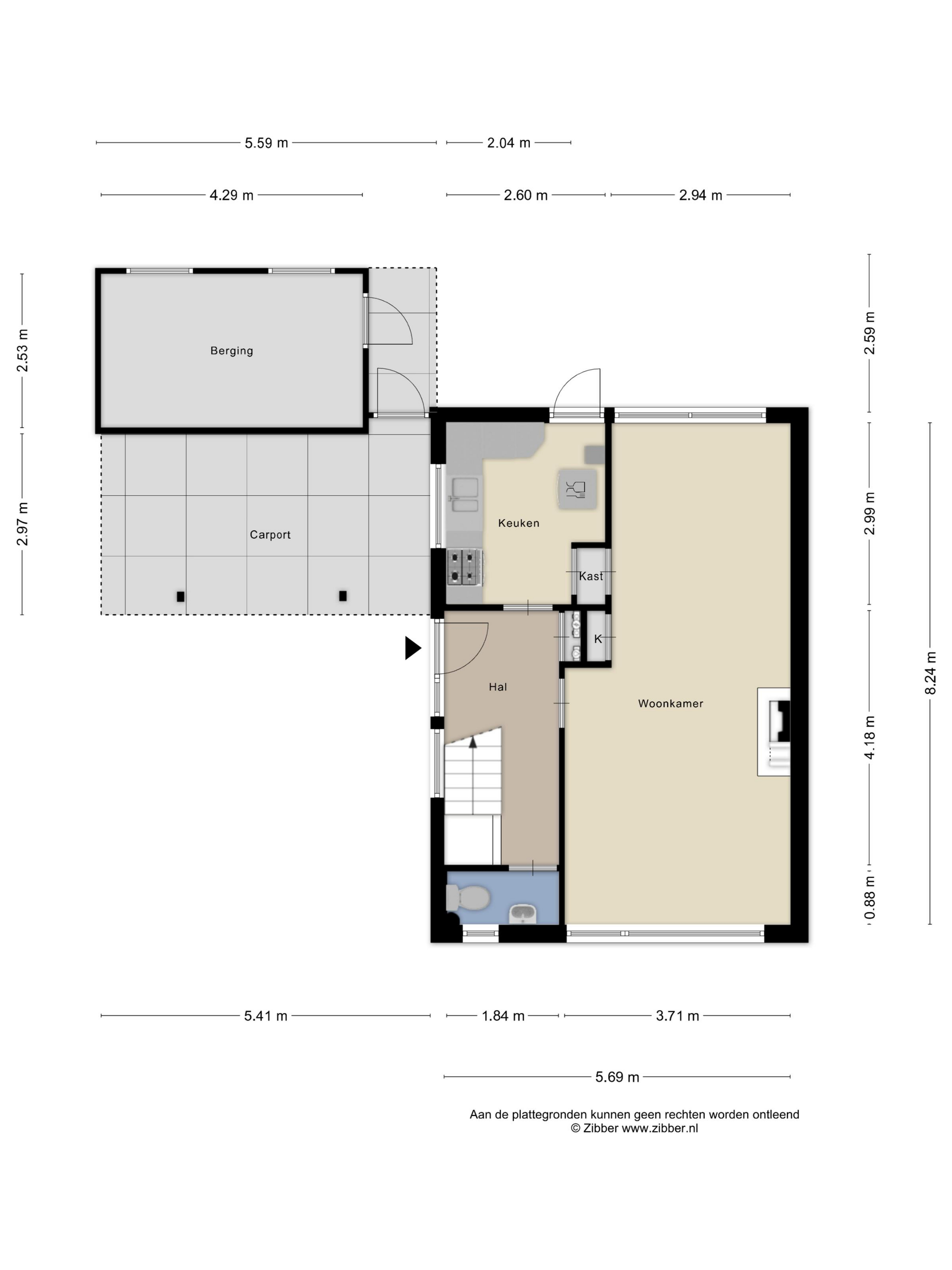 Plattegrond 1 van Middellaan 26