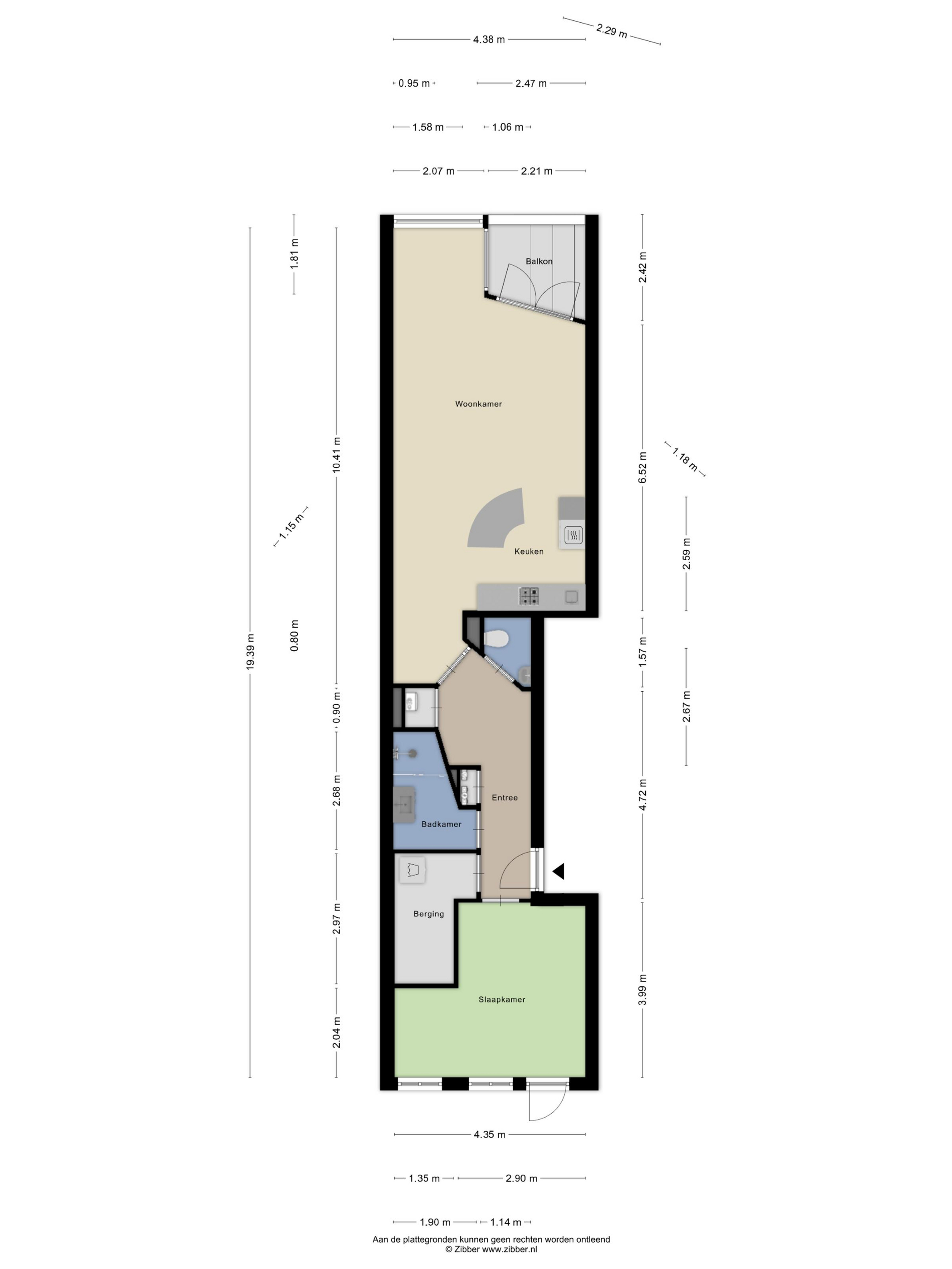 Plattegrond 1 van Tuinstraat 1C