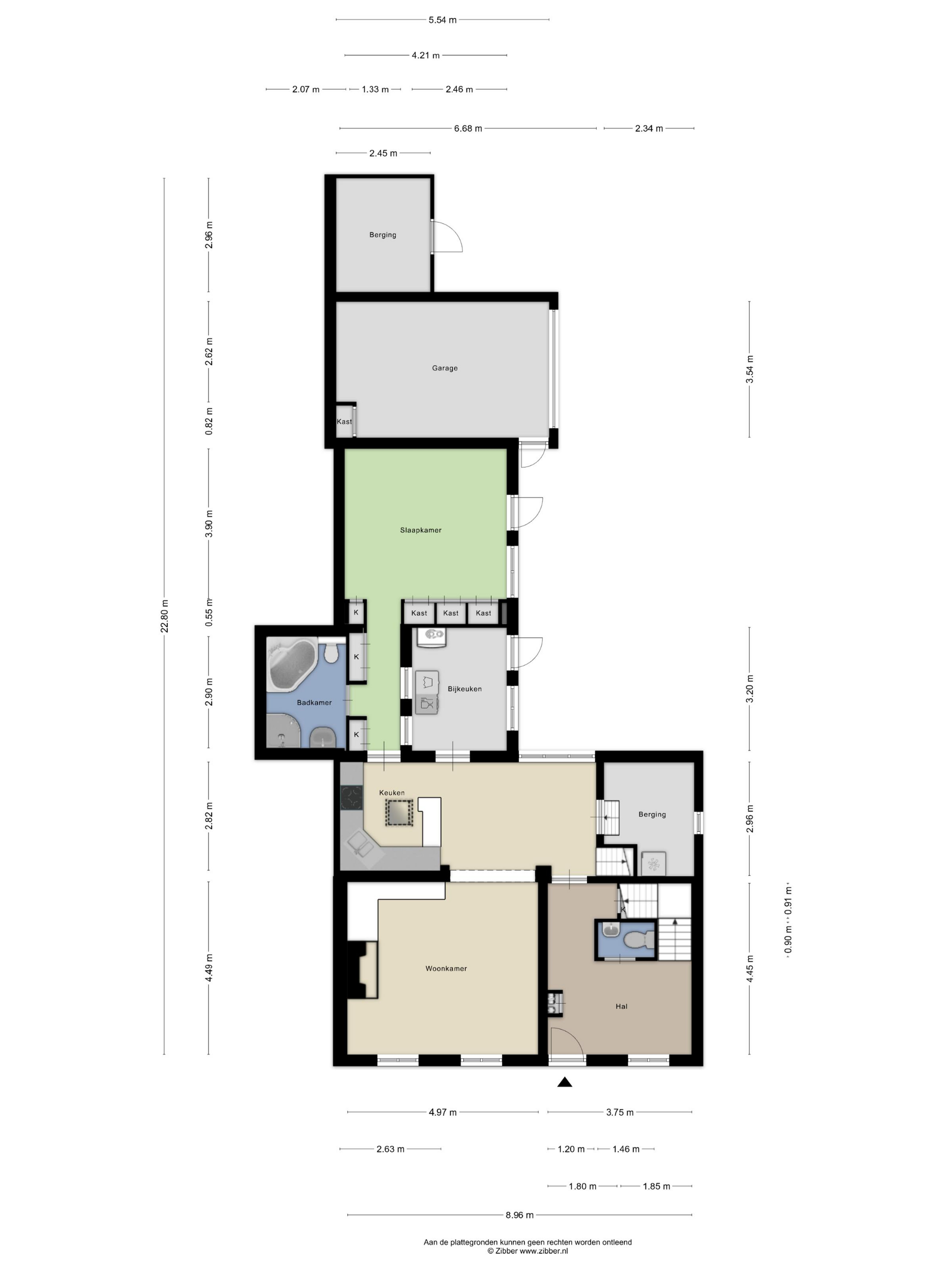 Plattegrond 1 van Dorpsstraat 104