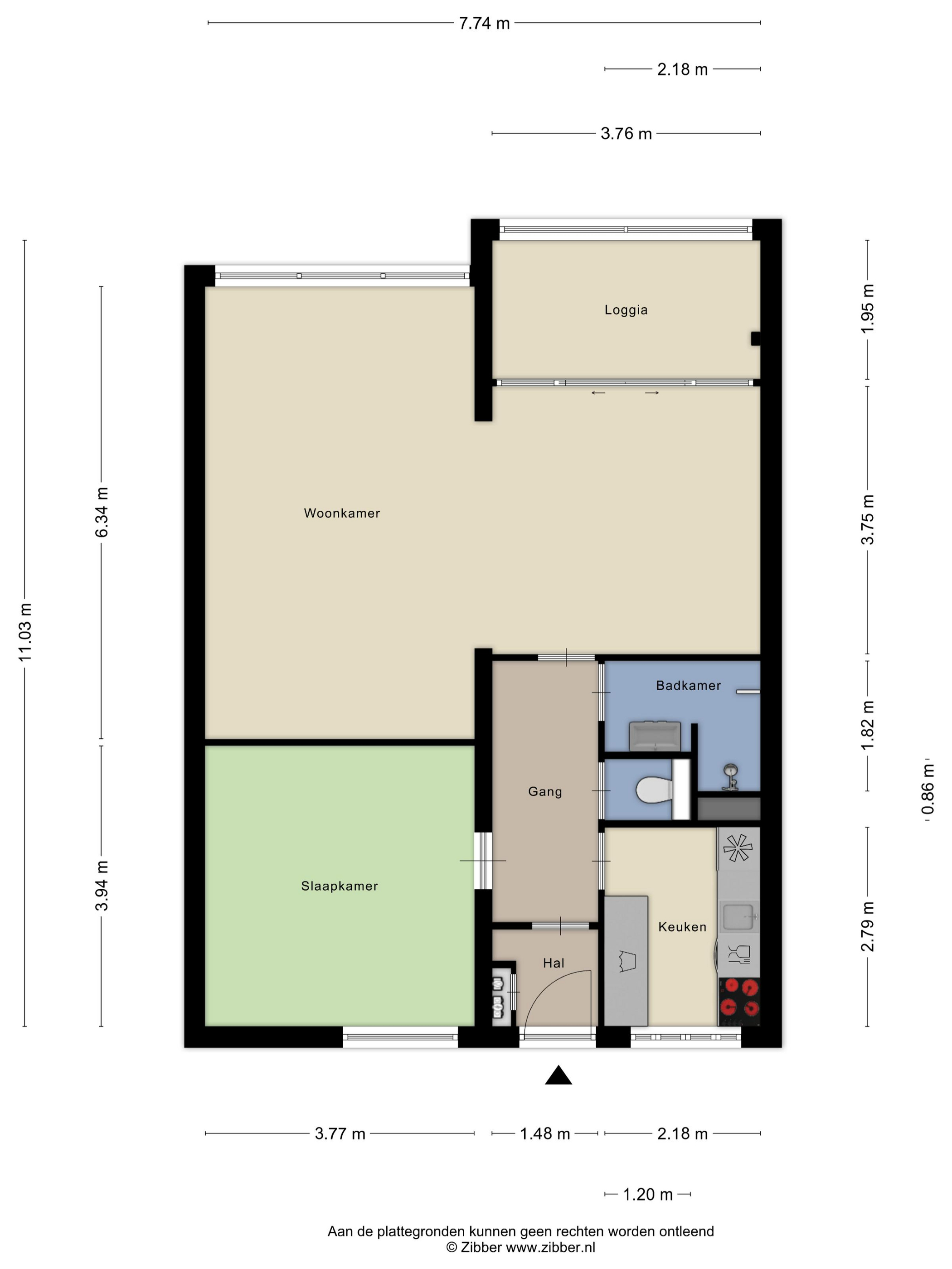 Plattegrond 1 van Schrijverspark 45