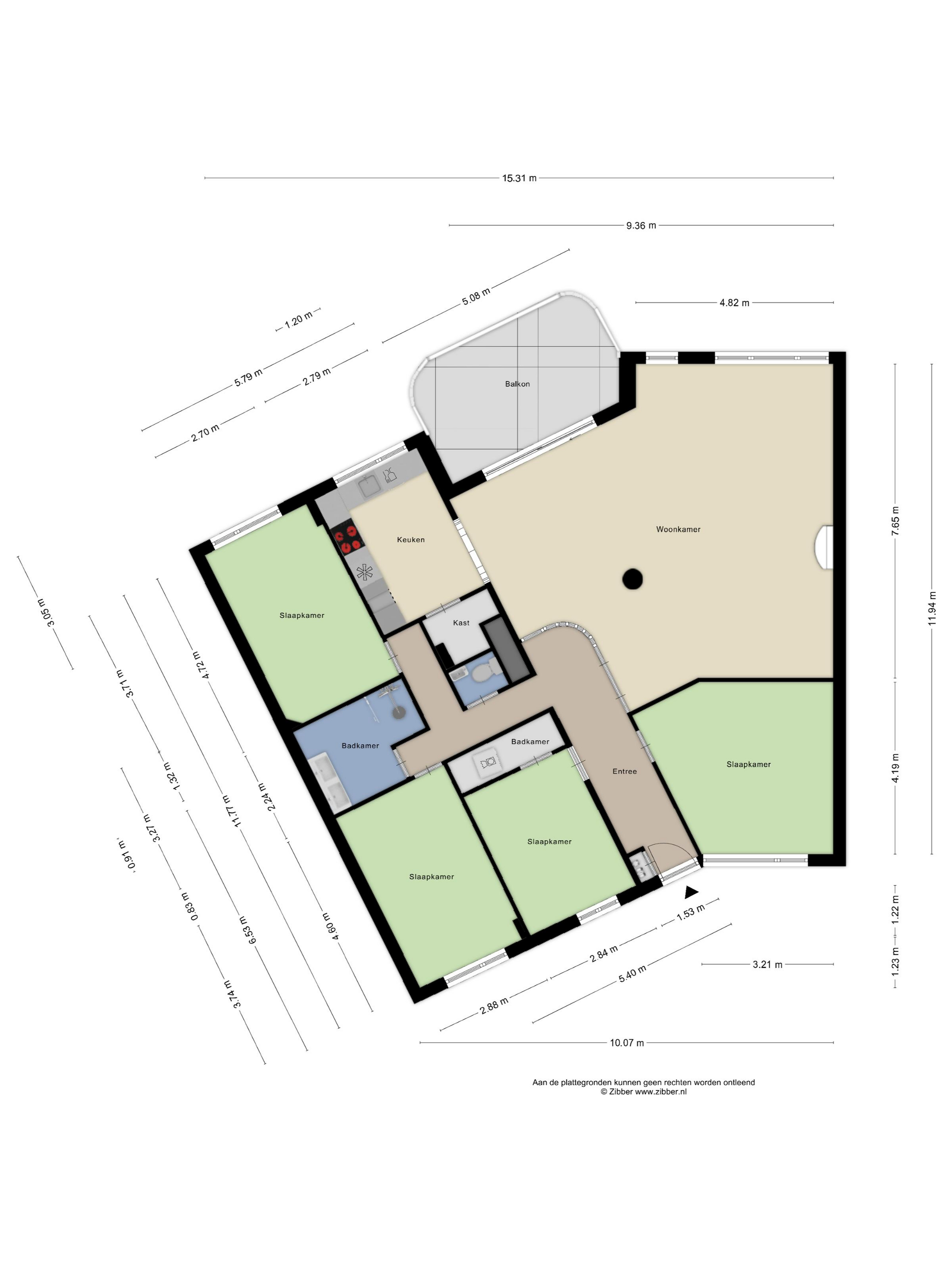 Plattegrond 1 van Scheepjeshof 161