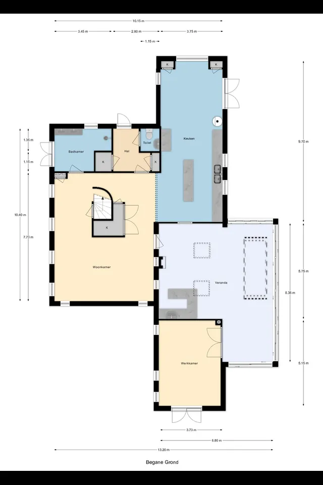 Plattegrond 1 van Achterstrypseweg 10