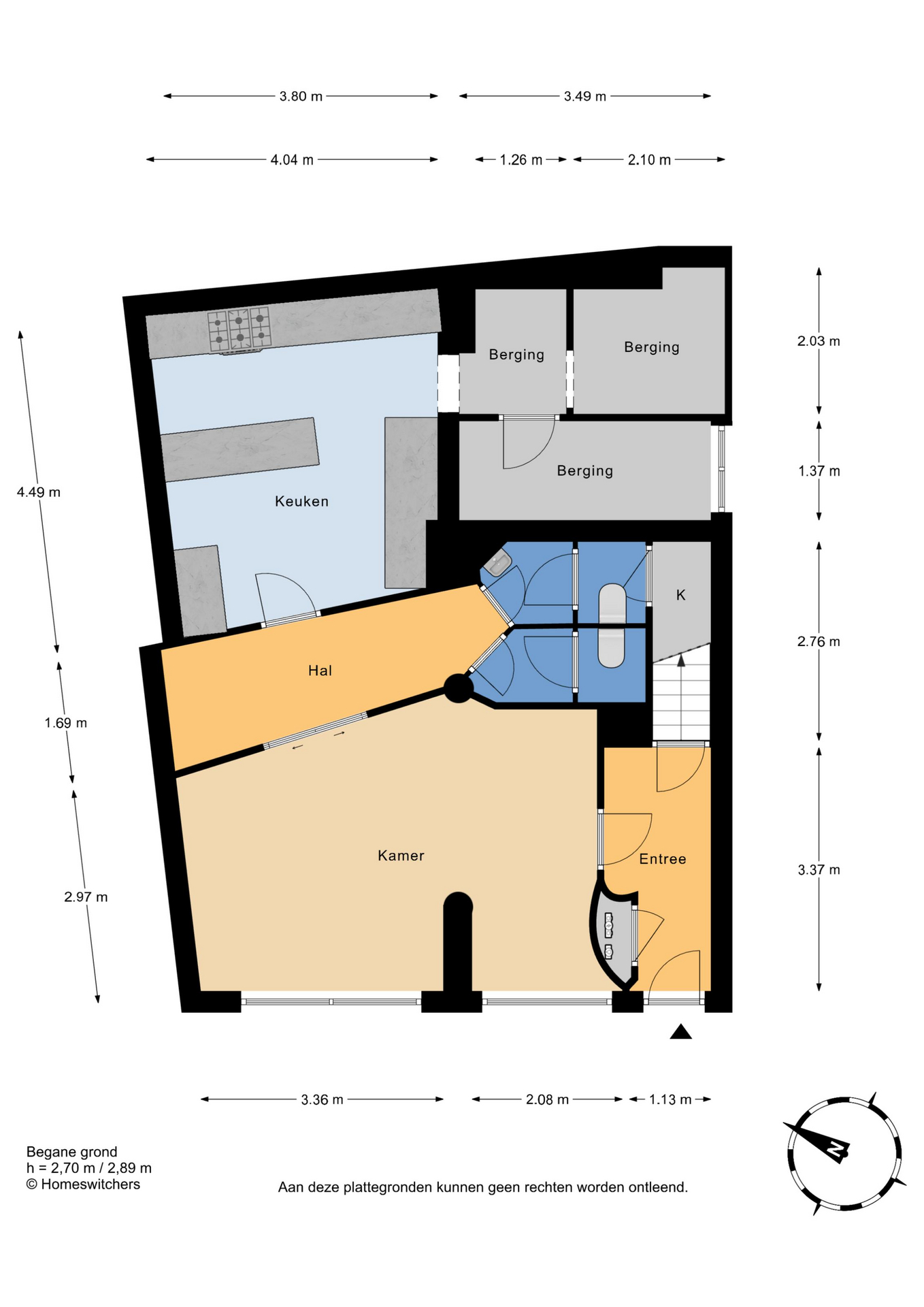 Plattegrond 1 van Voorstraat 178