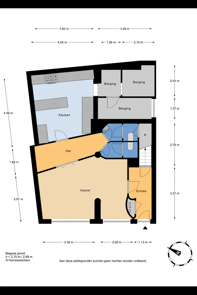 Plattegrond 1 van Voorstraat 178