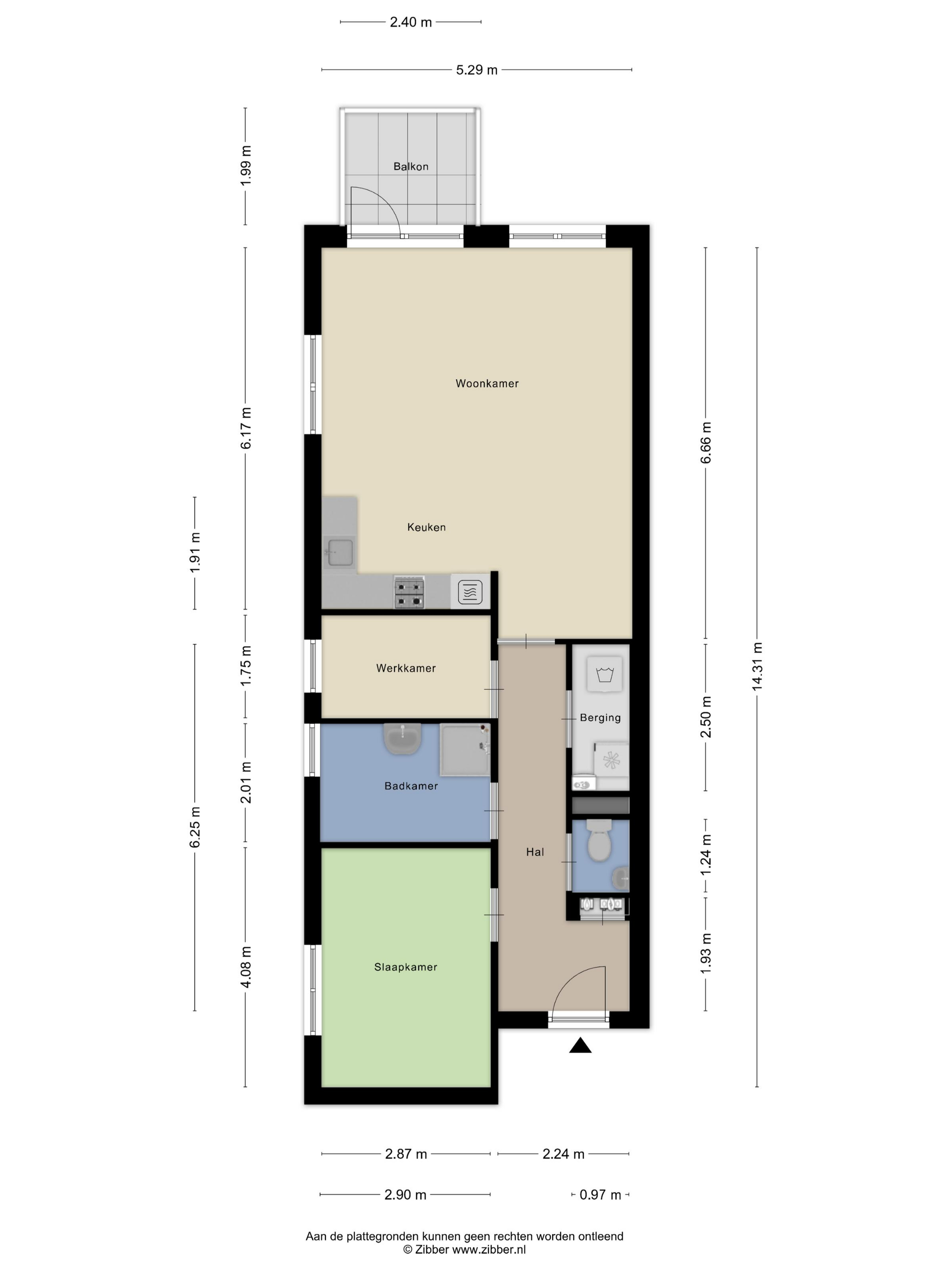 Plattegrond 1 van Vlindertuin 38