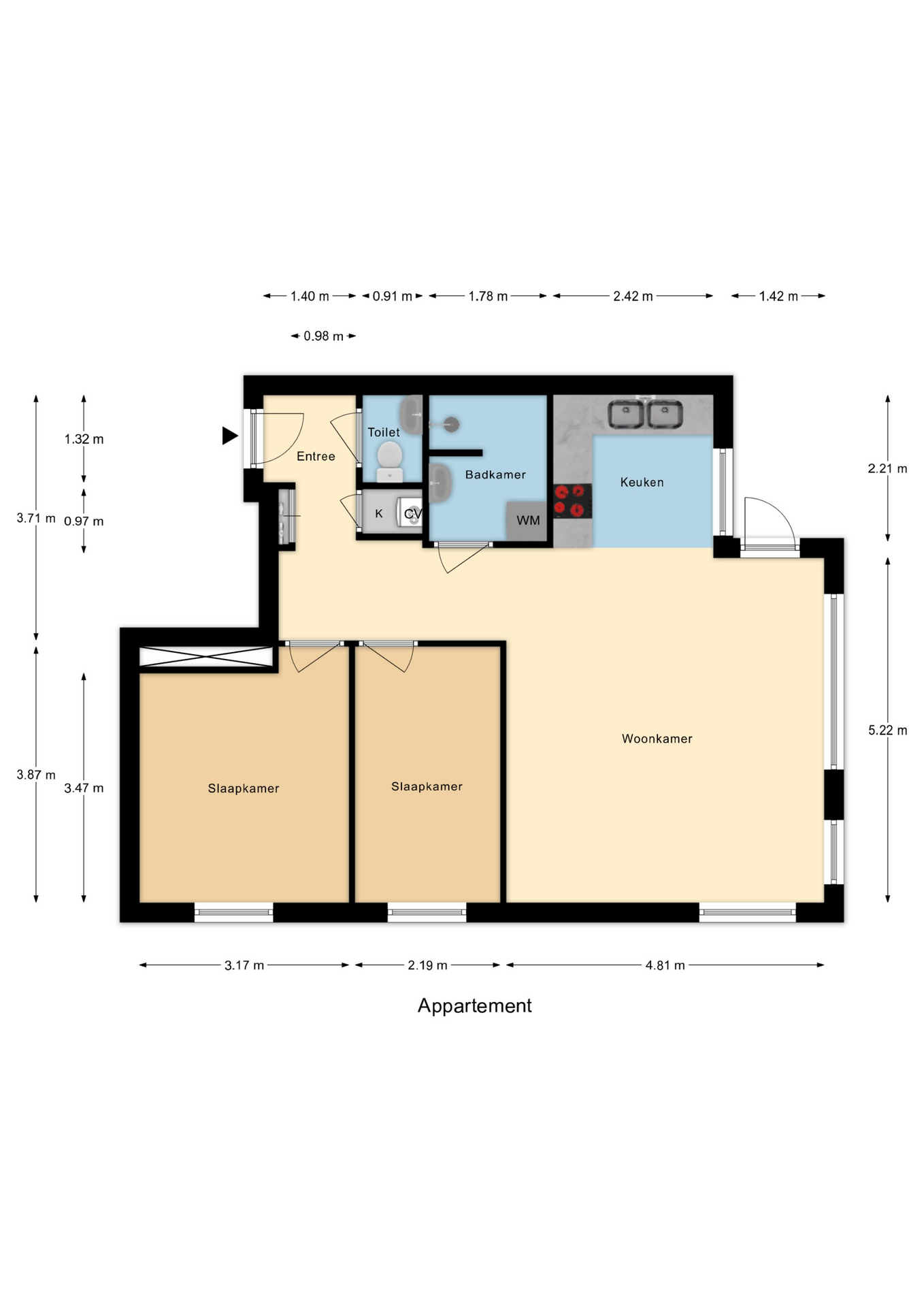 Plattegrond 1 van Amer 88