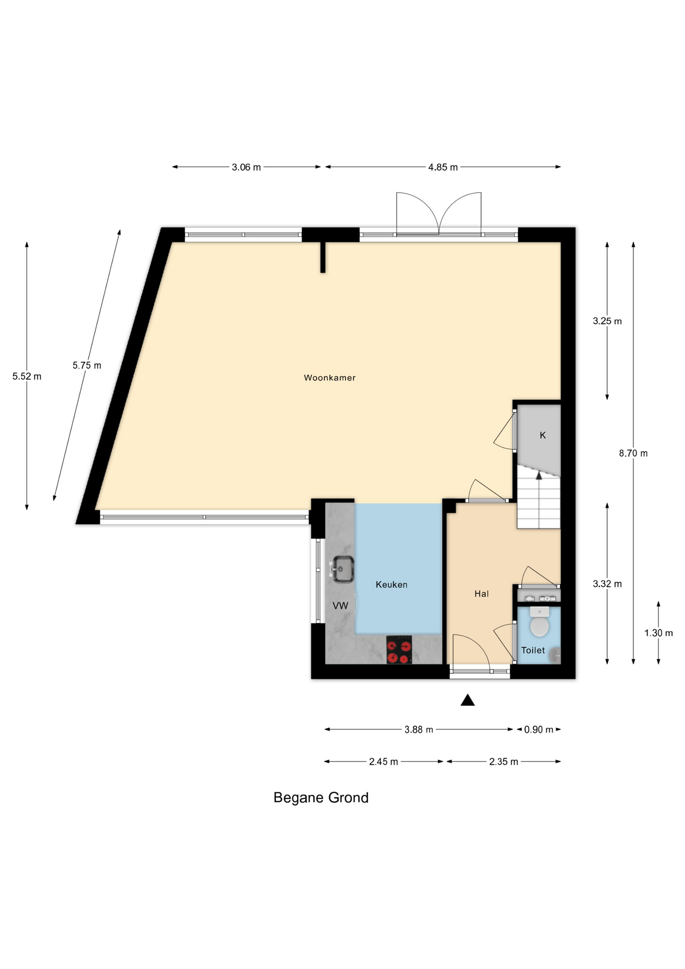 Plattegrond 1 van Zuiderparklaan 42