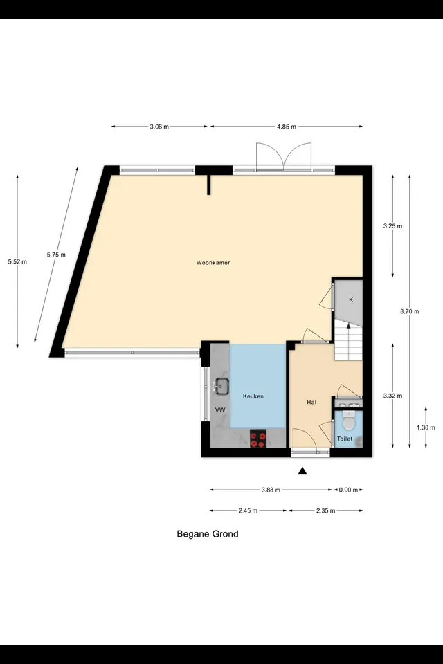 Plattegrond 1 van Zuiderparklaan 42