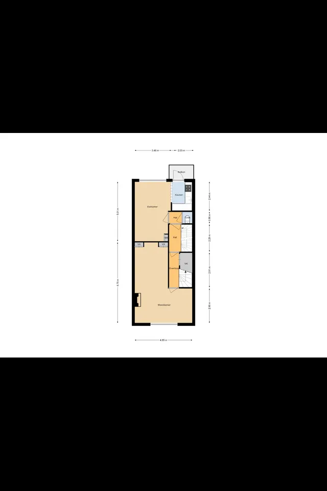 Plattegrond 1 van Noorderhavenkade 11A 02