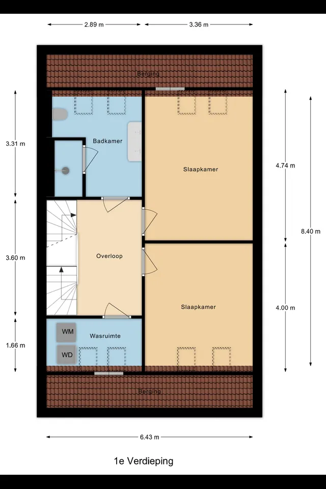 Plattegrond 2 van Turfstraat 5b