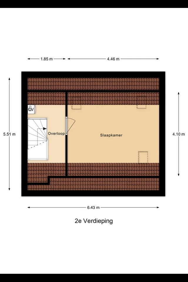Plattegrond 3 van Turfstraat 5b
