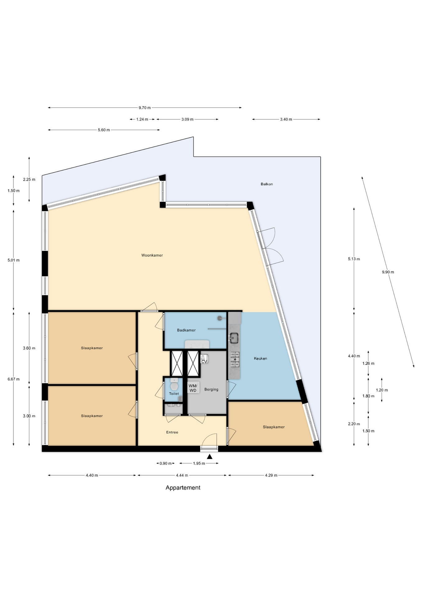 Plattegrond 1 van Joop den Uyllaan 47